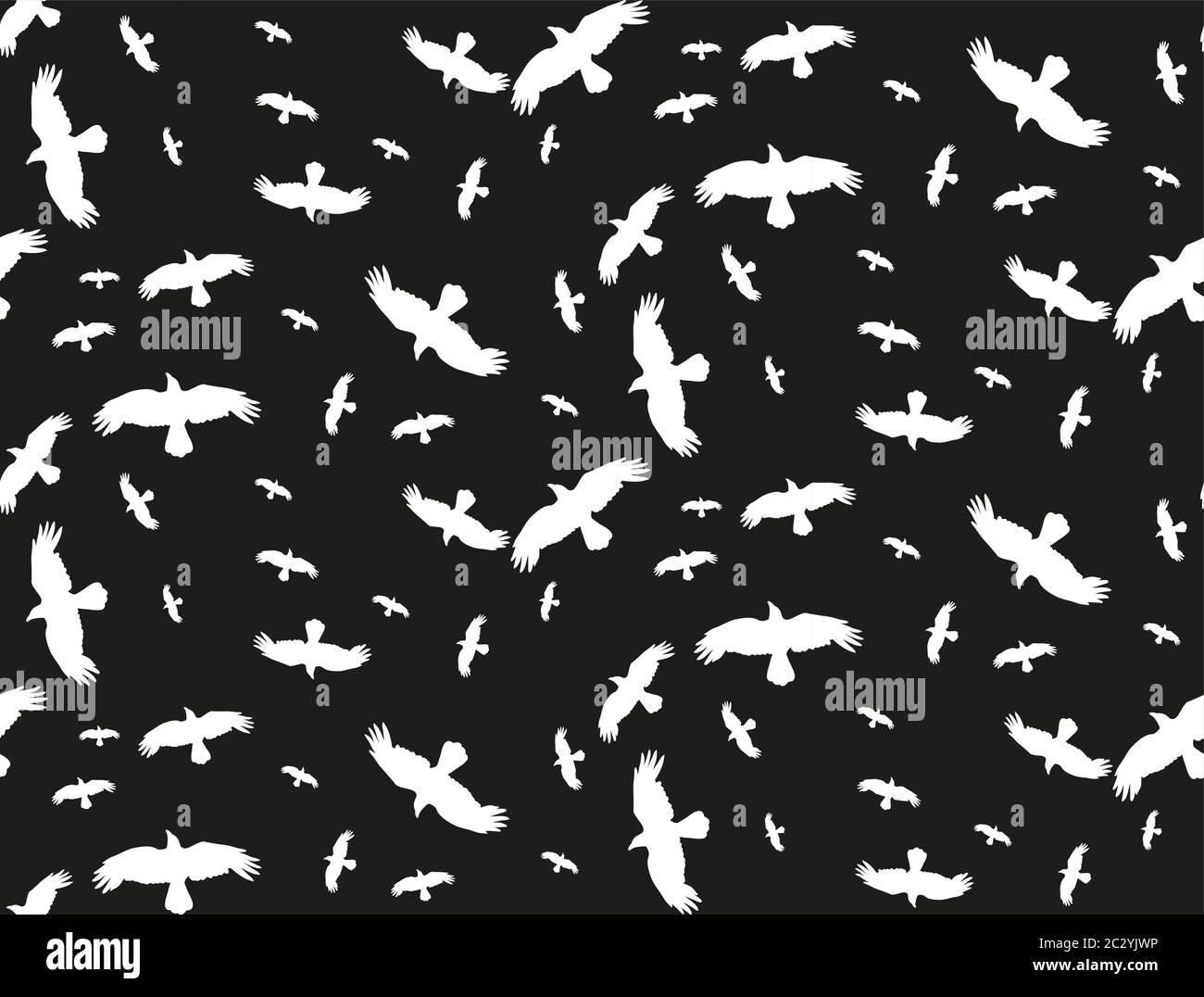 seamless background with flying birds, vector Stock Vector Image & Art ...
