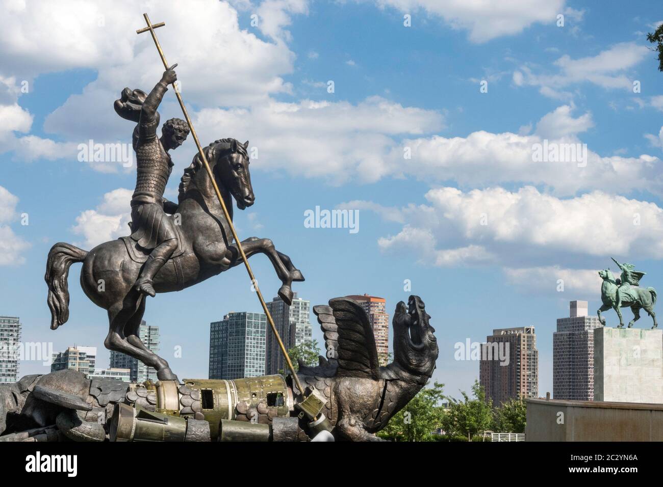 St. George Slaying Dragon Statue, United Nations, New York City, USA ...