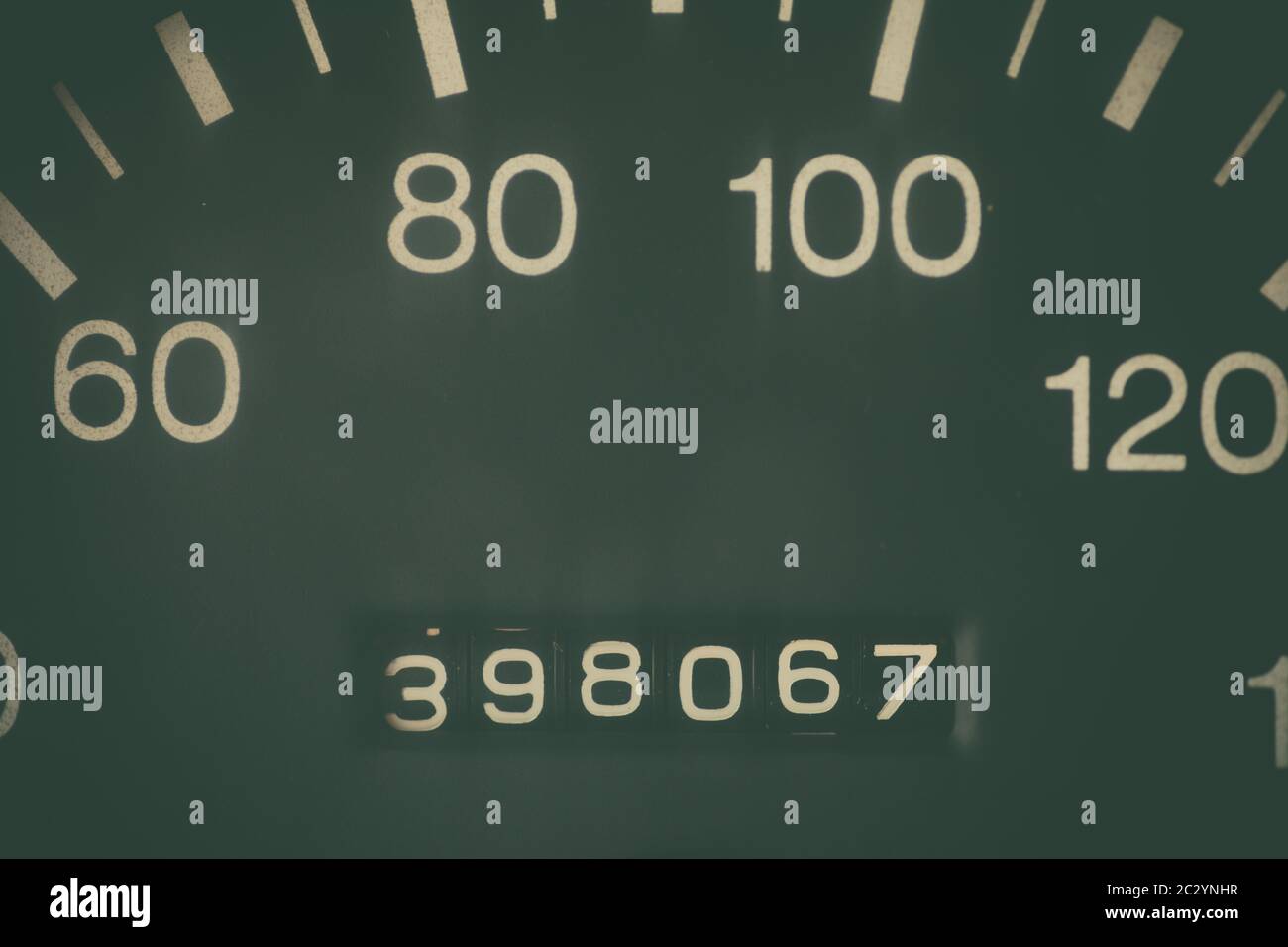 Car odometer showing a very high mileage Stock Photo Alamy