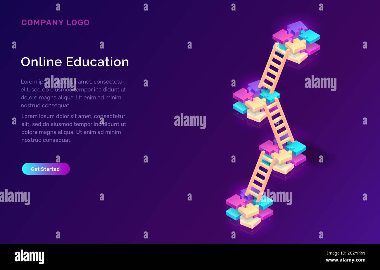 Online education or collaborative development isometric concept vector ...