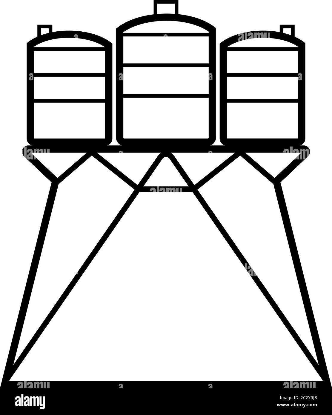 Water Tower Icon Vector Art Illustration Stock Vector Image & Art - Alamy