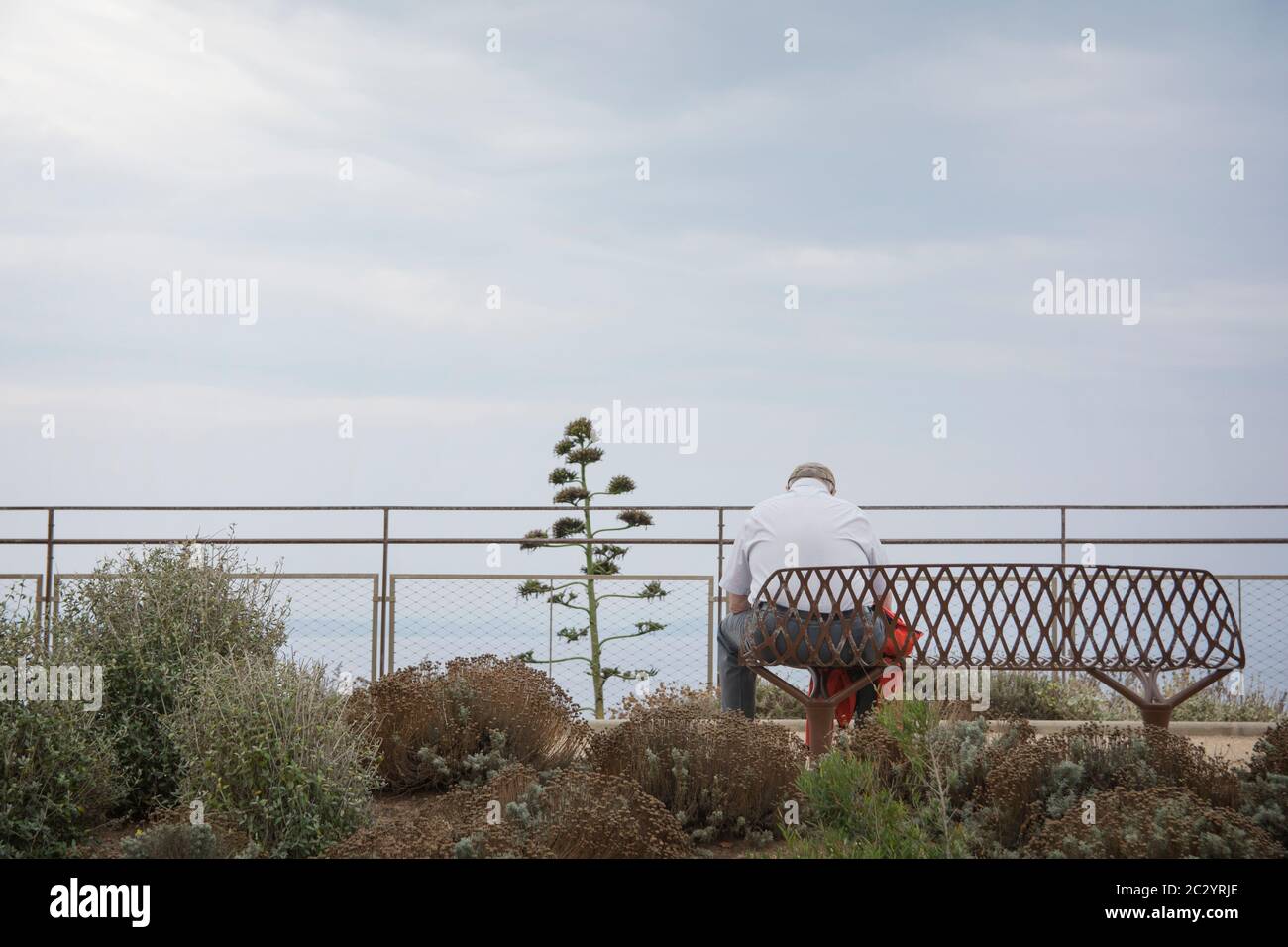 Man sitting alone on a bench hi-res stock photography and images - Alamy