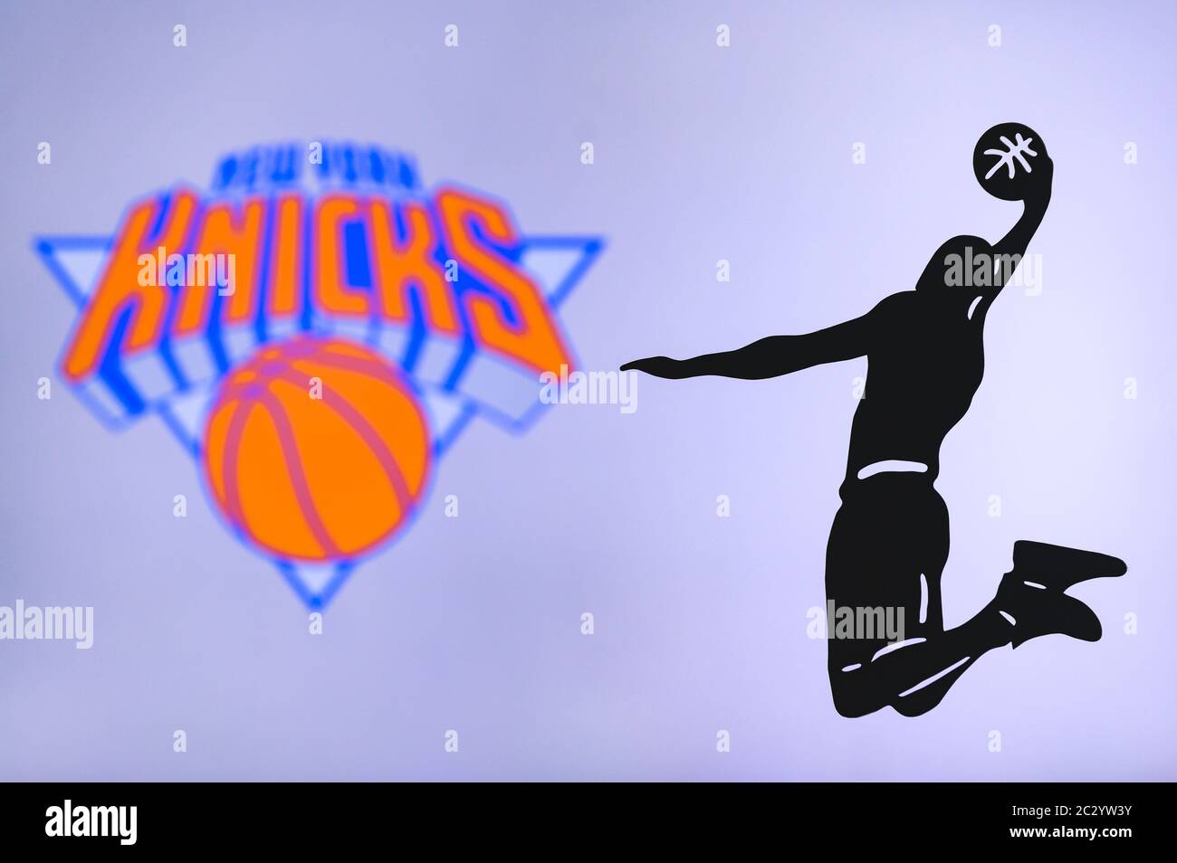 NEW YORK USA JUN 18 2020 New York Knicks basketball club logo