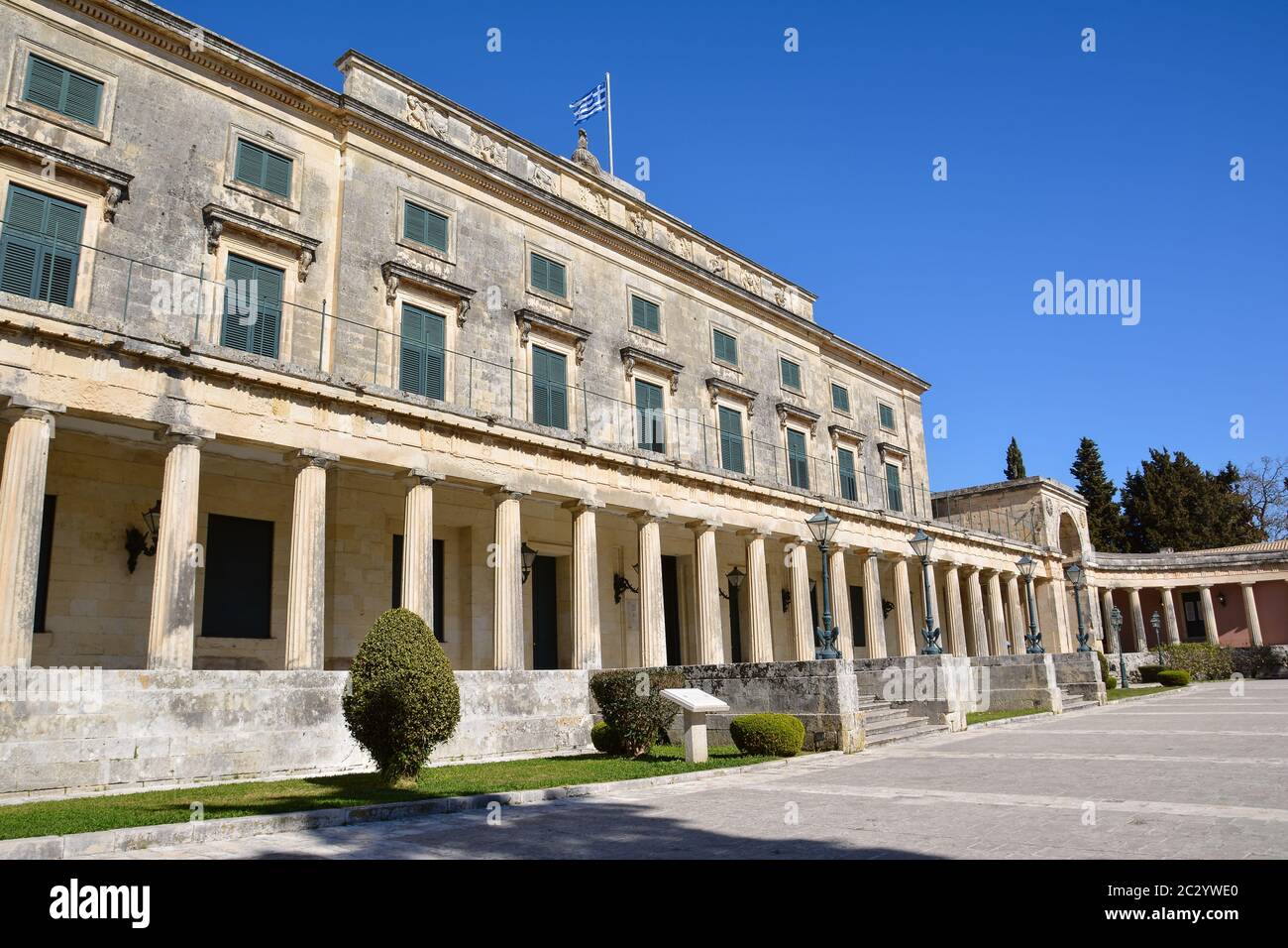 Museum of Asian art in Kerkyra, Corfu island, Greece housed in The Palace of St. Michael and St
