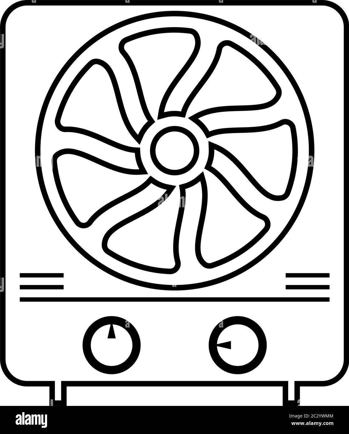 Fan Heater Icon, Heater Vector Art Illustration Stock Vector Image