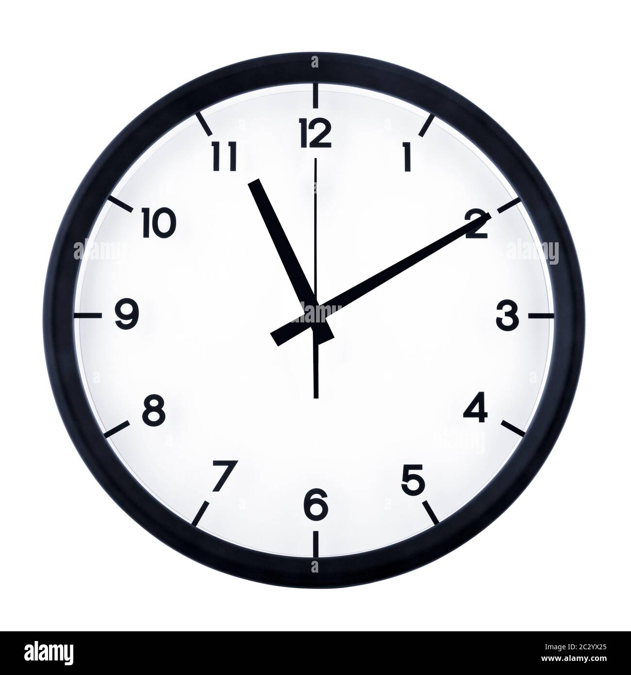 Classic analog clock pointing at eleven ten, isolated on white background  Stock Photo - Alamy