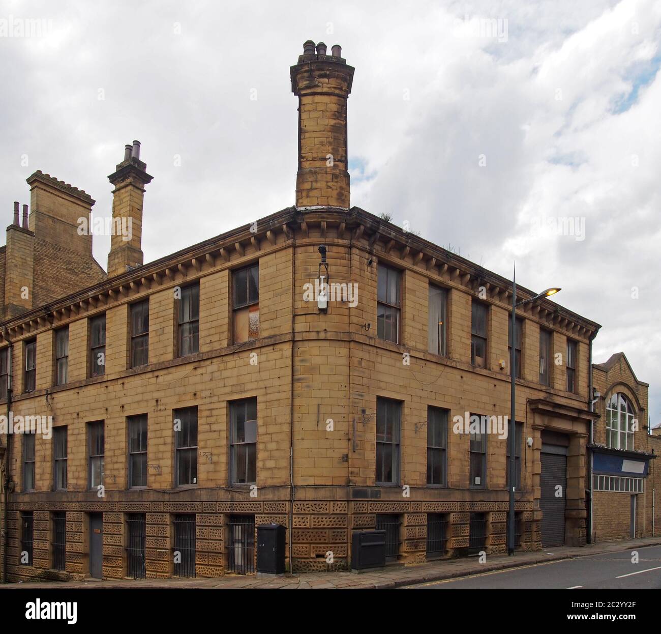an old 19th century industrial building in the historic little germany district in bradford west yorkshire Stock Photo