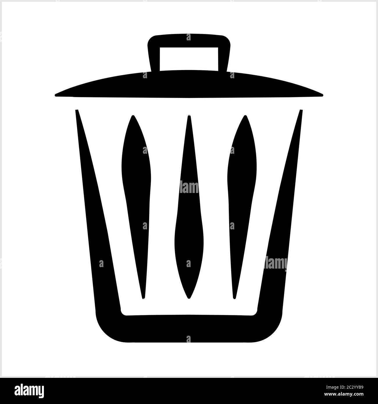 Trash Can Icon Vector Art Illustration Stock Vector Image & Art Alamy