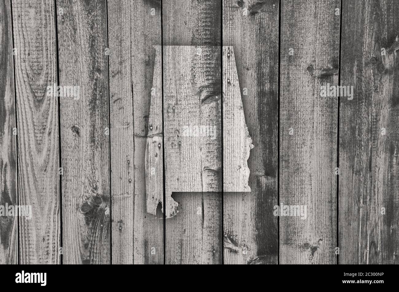 Map of Alabama on weathered wood Stock Photo - Alamy