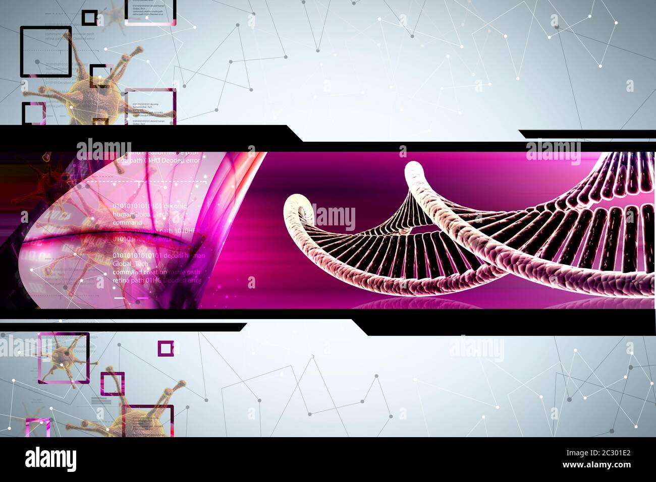 DNA in color background Stock Photo - Alamy