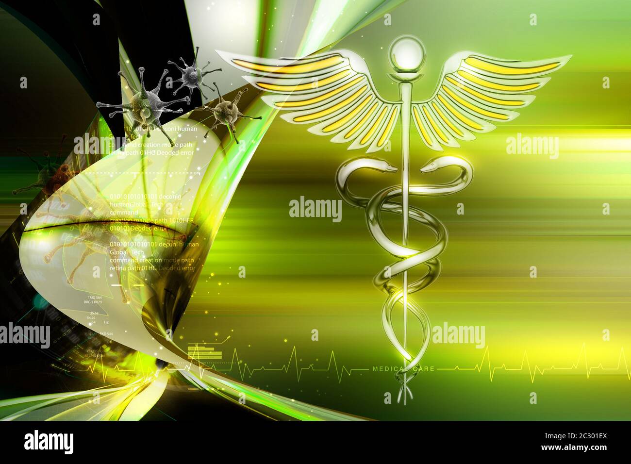 caduceus medical symbol Stock Photo - Alamy