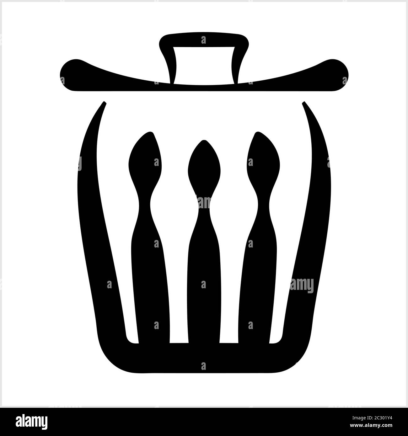 Trash Can Icon Vector Art Illustration Stock Vector Image & Art - Alamy
