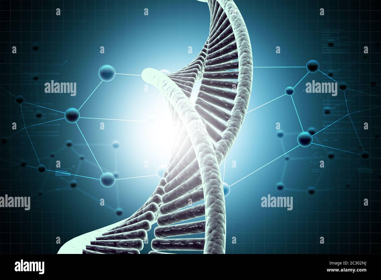 DNA in color background Stock Photo - Alamy