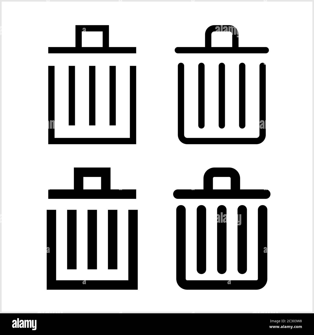 Trash Can Icon Vector Art Illustration Stock Vector Image & Art - Alamy