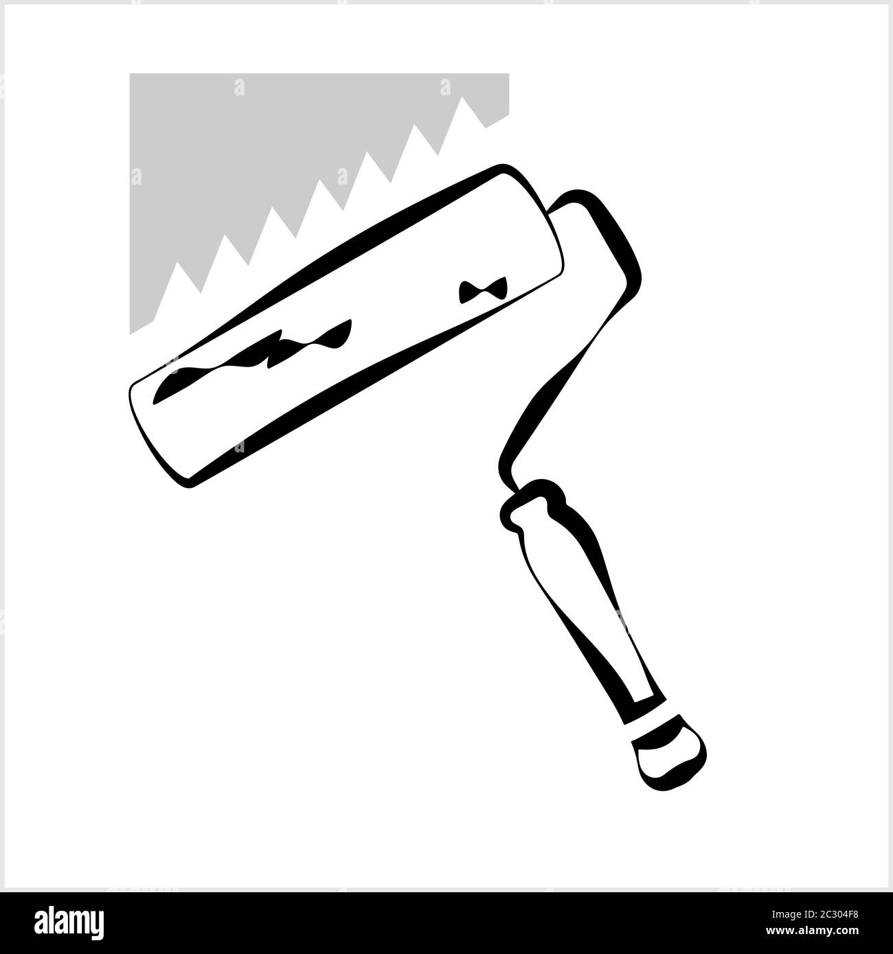 Paint Roller Icon Vector Art Illustration Stock Vector Image & Art Alamy