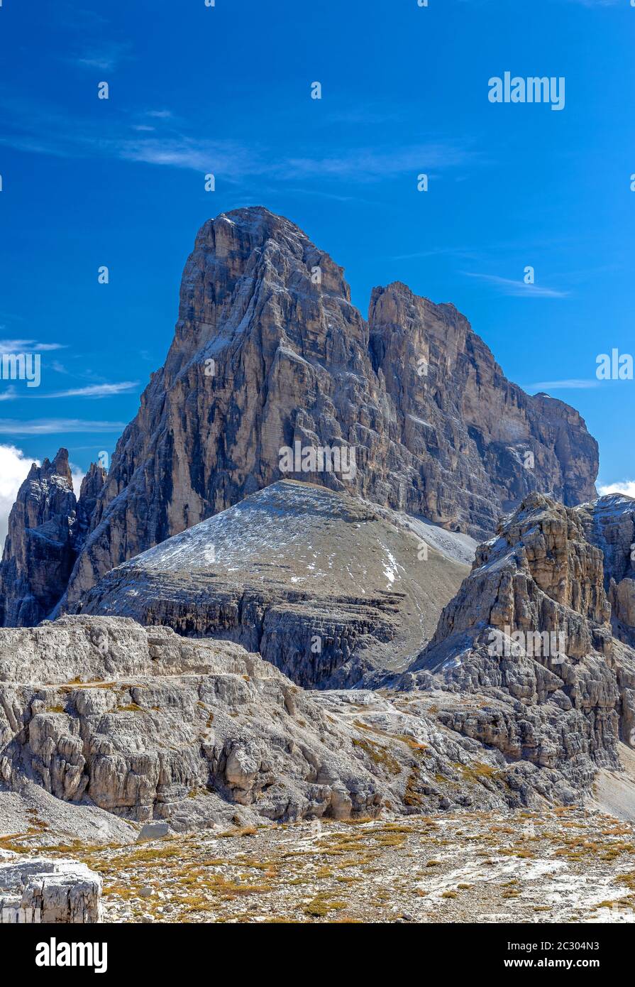 Paternkofel mountain north face, Dolomites, South Tyrol Stock Photo