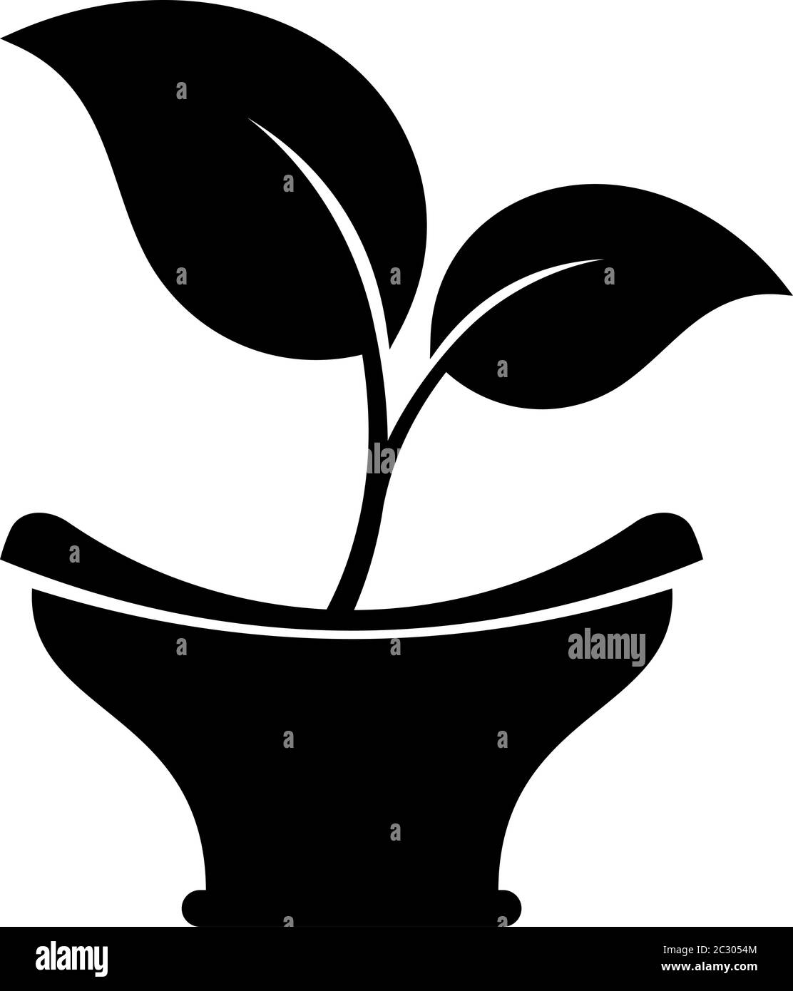 Plant Pot Icon Vector Art Illustration Stock Vector Image & Art - Alamy