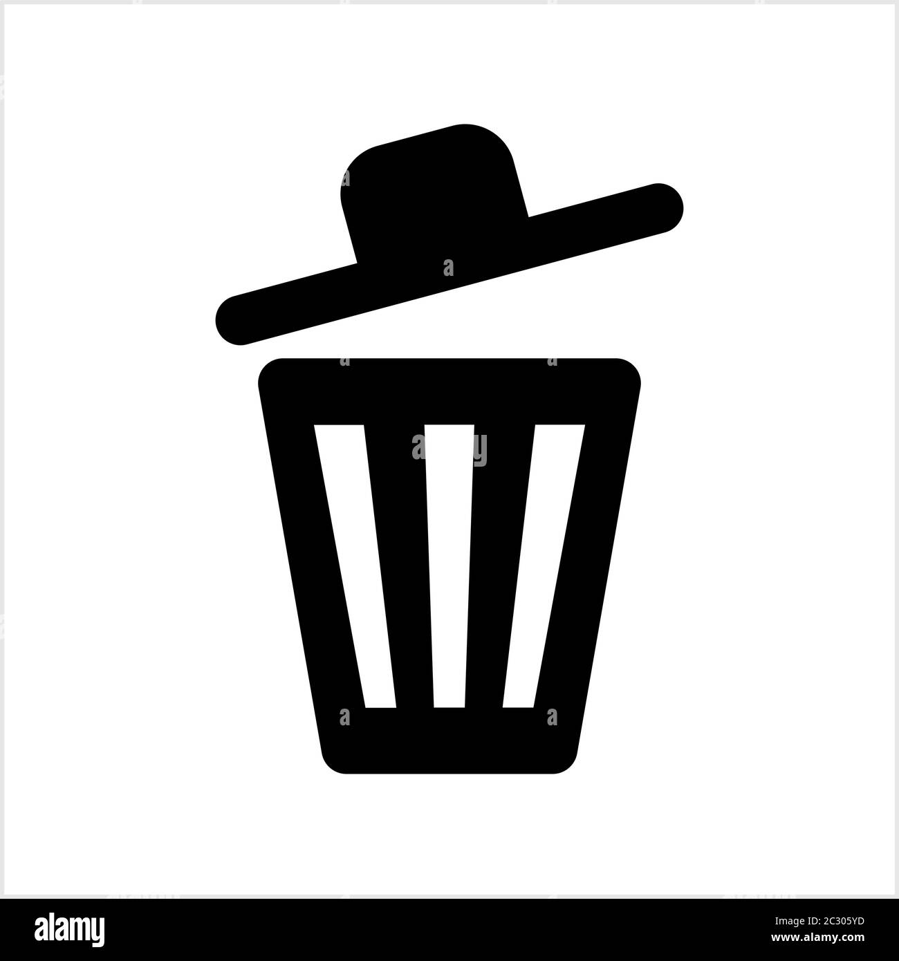 Trash Can Icon Vector Art Illustration Stock Vector Image & Art - Alamy