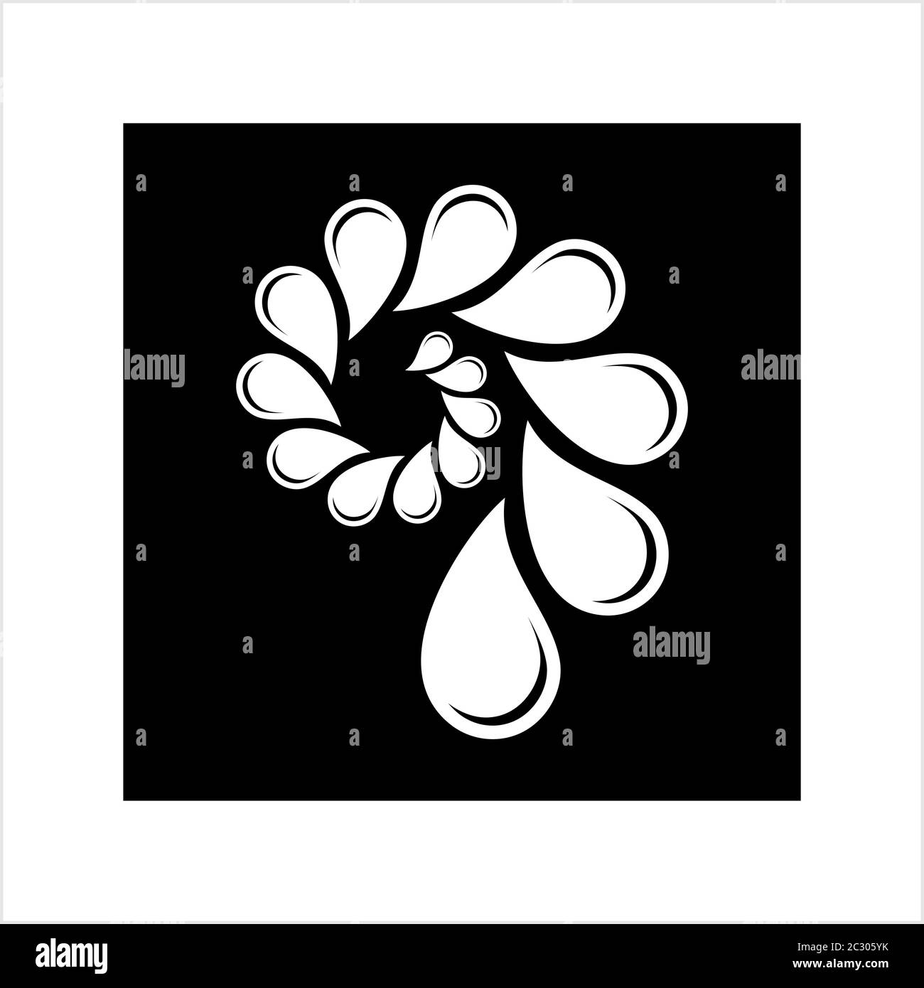 Drop Icon Pattern Design Vector Art Illustration Stock Vector Image ...