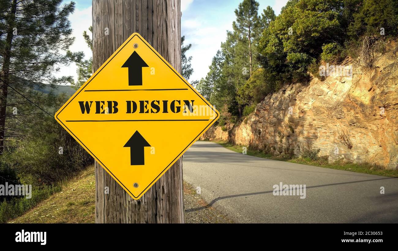 Web. Sign Street Sign to Web Design Stock Photo - Alamy