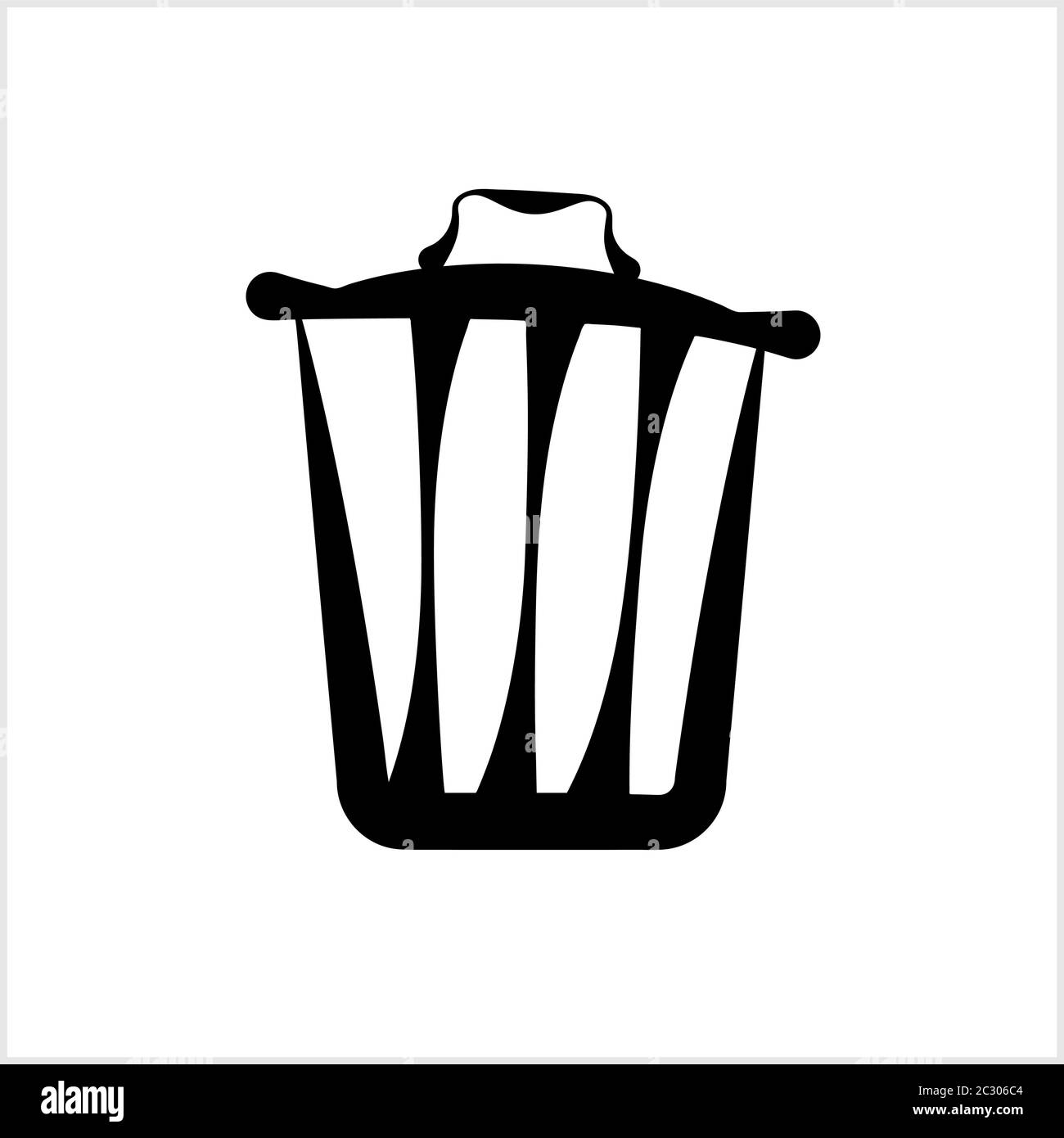 Trash Can Icon Vector Art Illustration Stock Vector Image & Art Alamy
