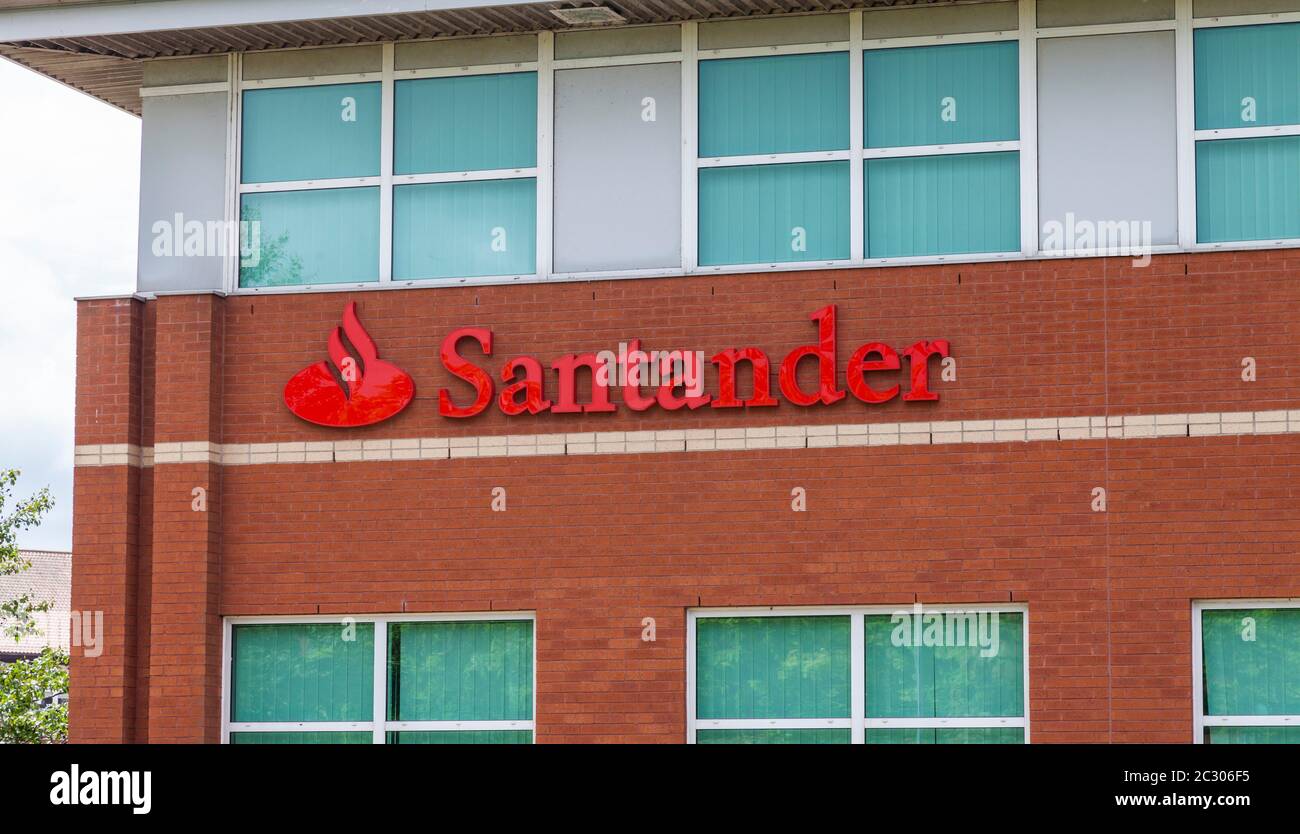The Santander banking offices in Thornaby, Stockton on Tees,England,UK Stock Photo