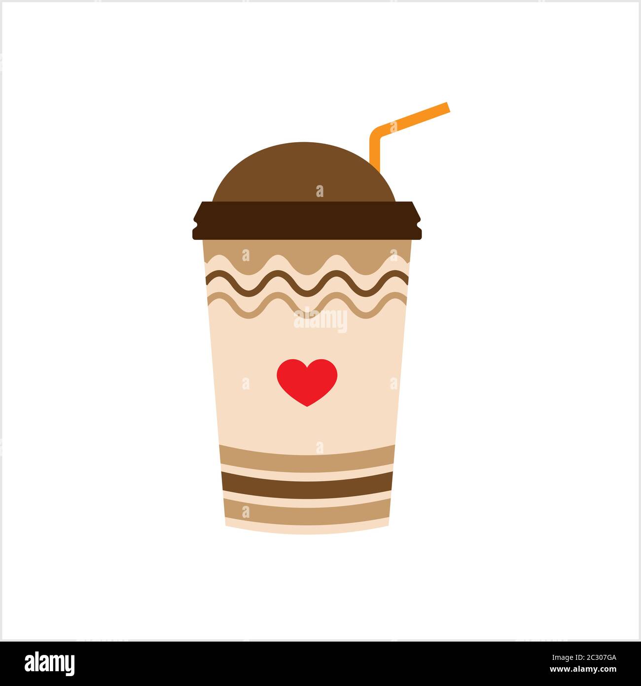 Coffee Takeaway Cup Vector Art Illustration Stock Vector