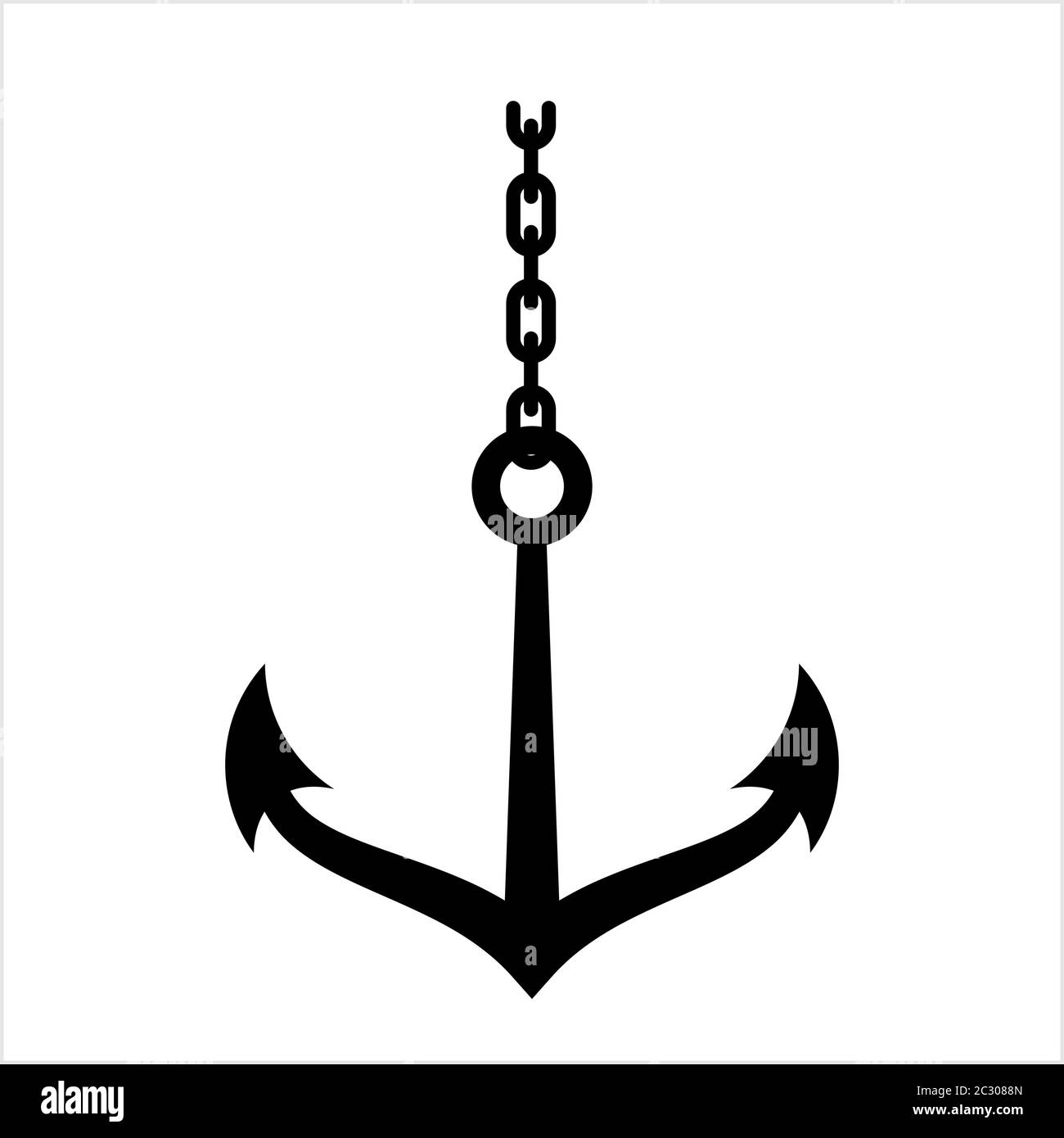 Anchor Icon, Flat Vector Art Illustration Stock Vector Image & Art - Alamy