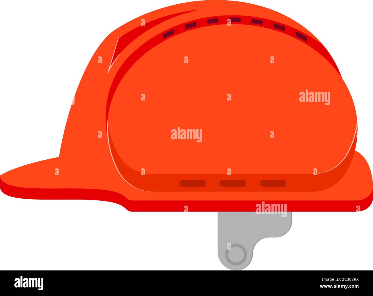 Safety Helmet, Head Protection Equipment Vector Art Illustration Stock