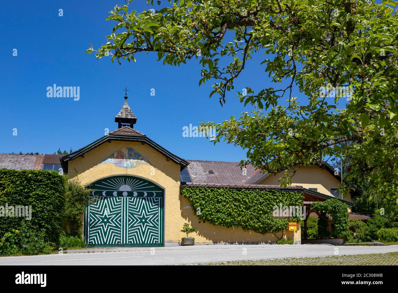 European Monastery Gut Aich, Benedictine Monastery, Winkl, Sankt Gilgen, Salzkammergut, Province of Salzburg, Austria Stock Photo
