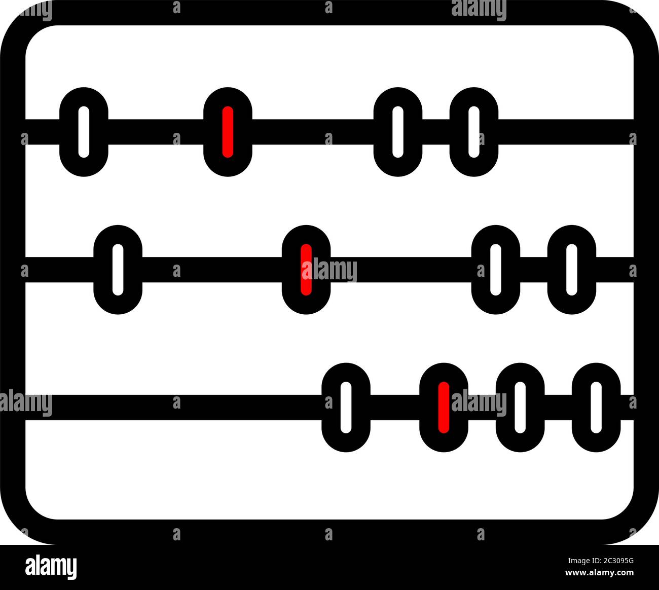 Abacus Icon, Abacus Vector Art Illustration Stock Vector
