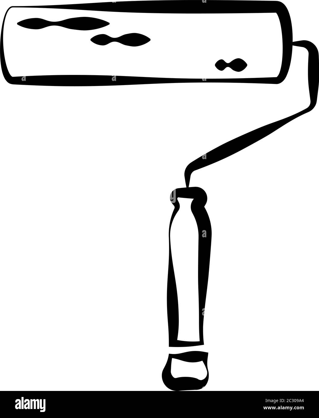 Paint Roller Icon Vector Art Illustration Stock Vector Image & Art Alamy