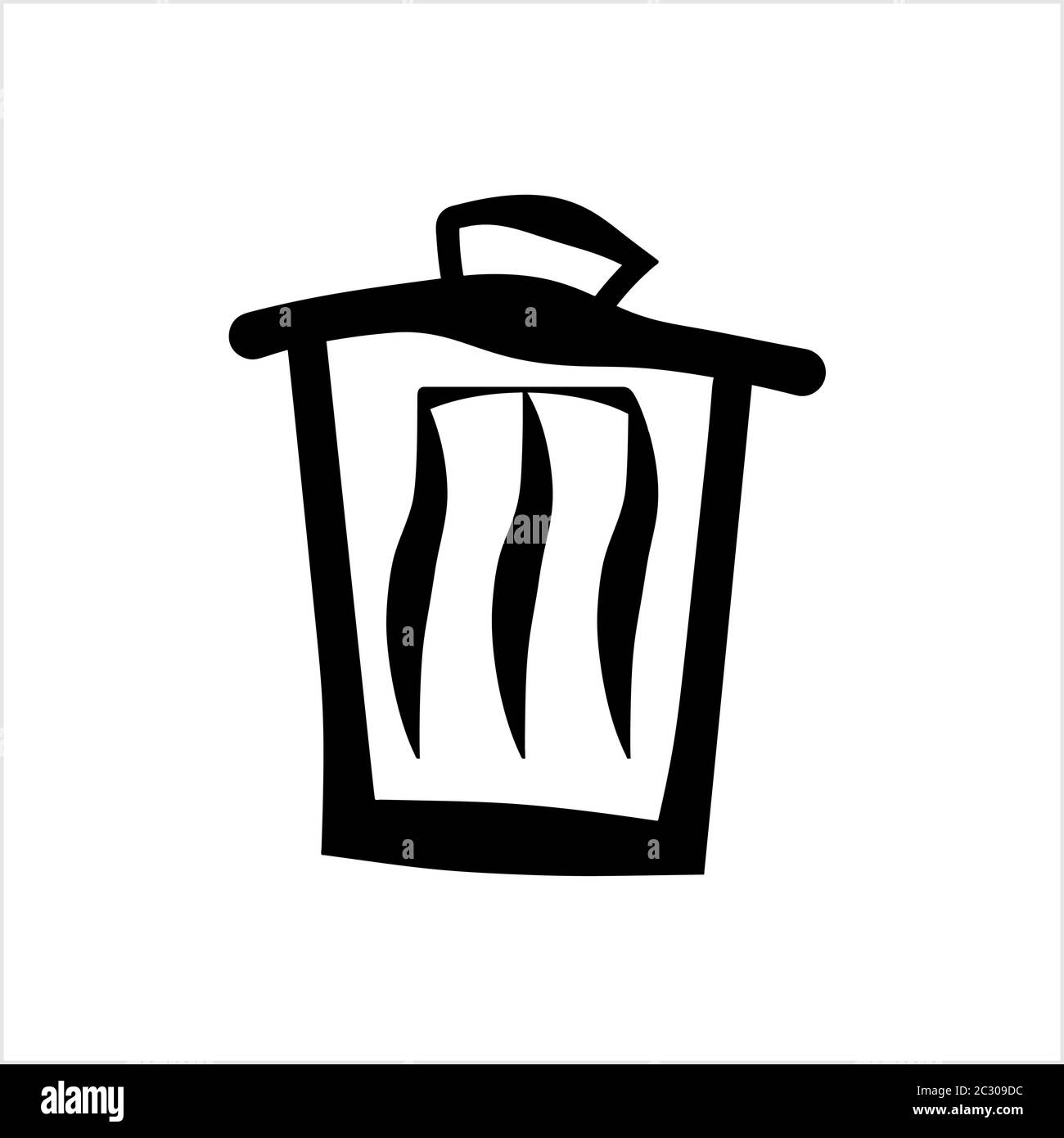 Trash Can Icon Vector Art Illustration Stock Vector Image & Art - Alamy