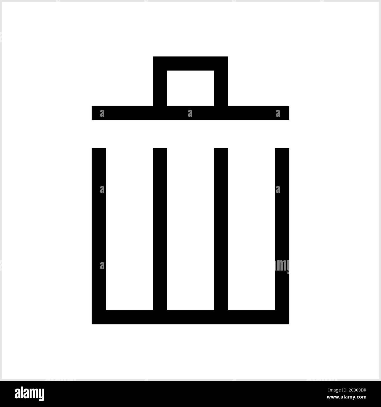 Trash Can Icon Vector Art Illustration Stock Vector Image & Art - Alamy