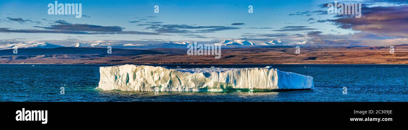Icebergs in Lancaster Sound, Canada Stock Photo