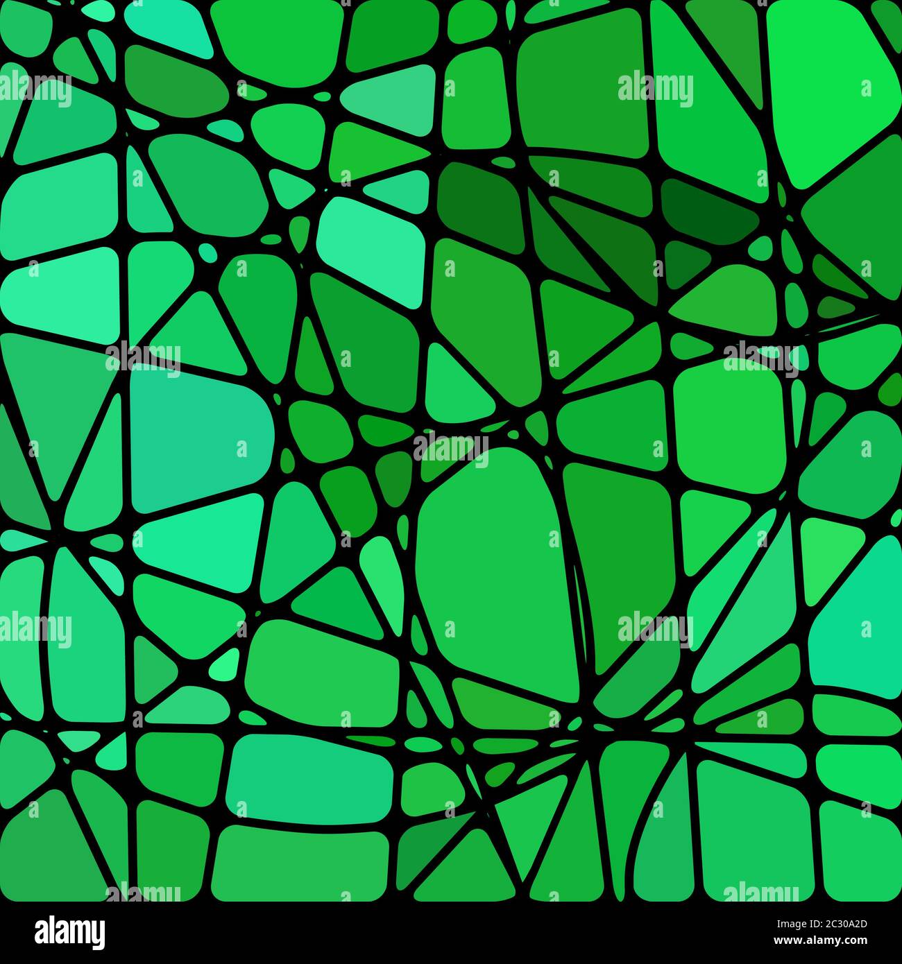 abstract stained-glass mosaic background - green and teal Stock Photo ...