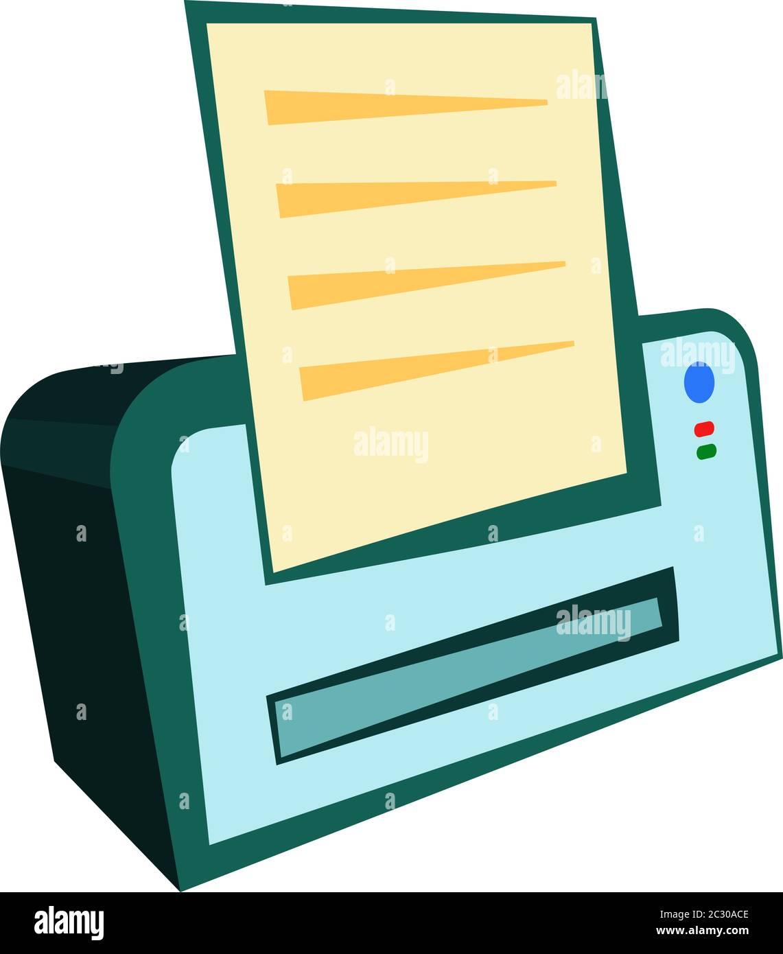 Printer Icon, Ink Jet, Laser Printer Vector Art Illustration Stock