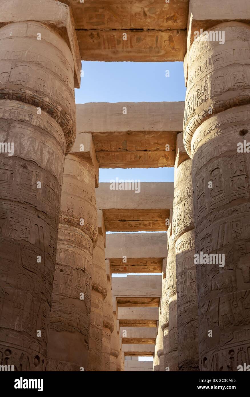 Karnak Temple Columned Hall Stock Photo