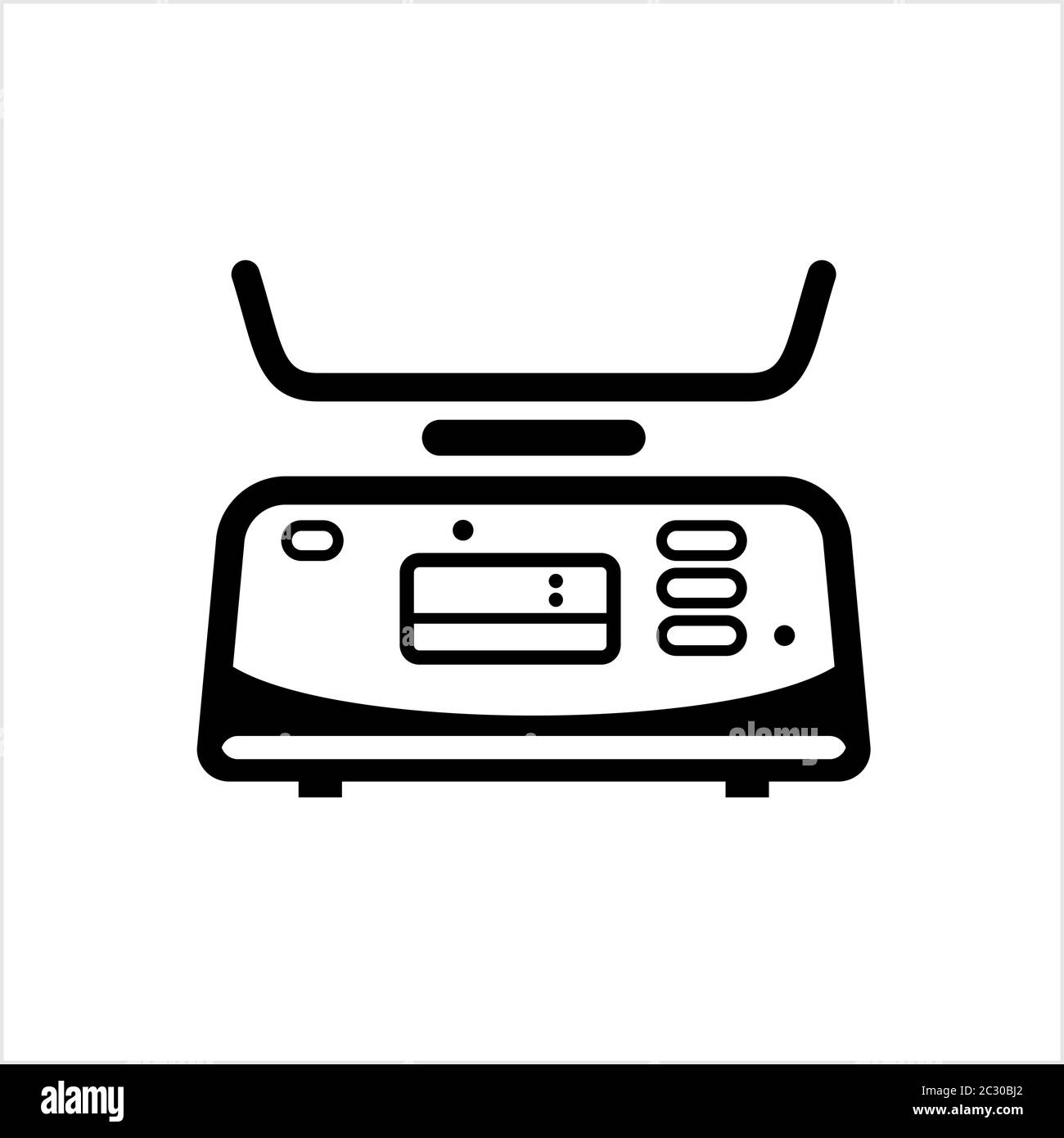 Kitchen Weight Scale Icon Vector Art Illustration Stock Vector Image ...