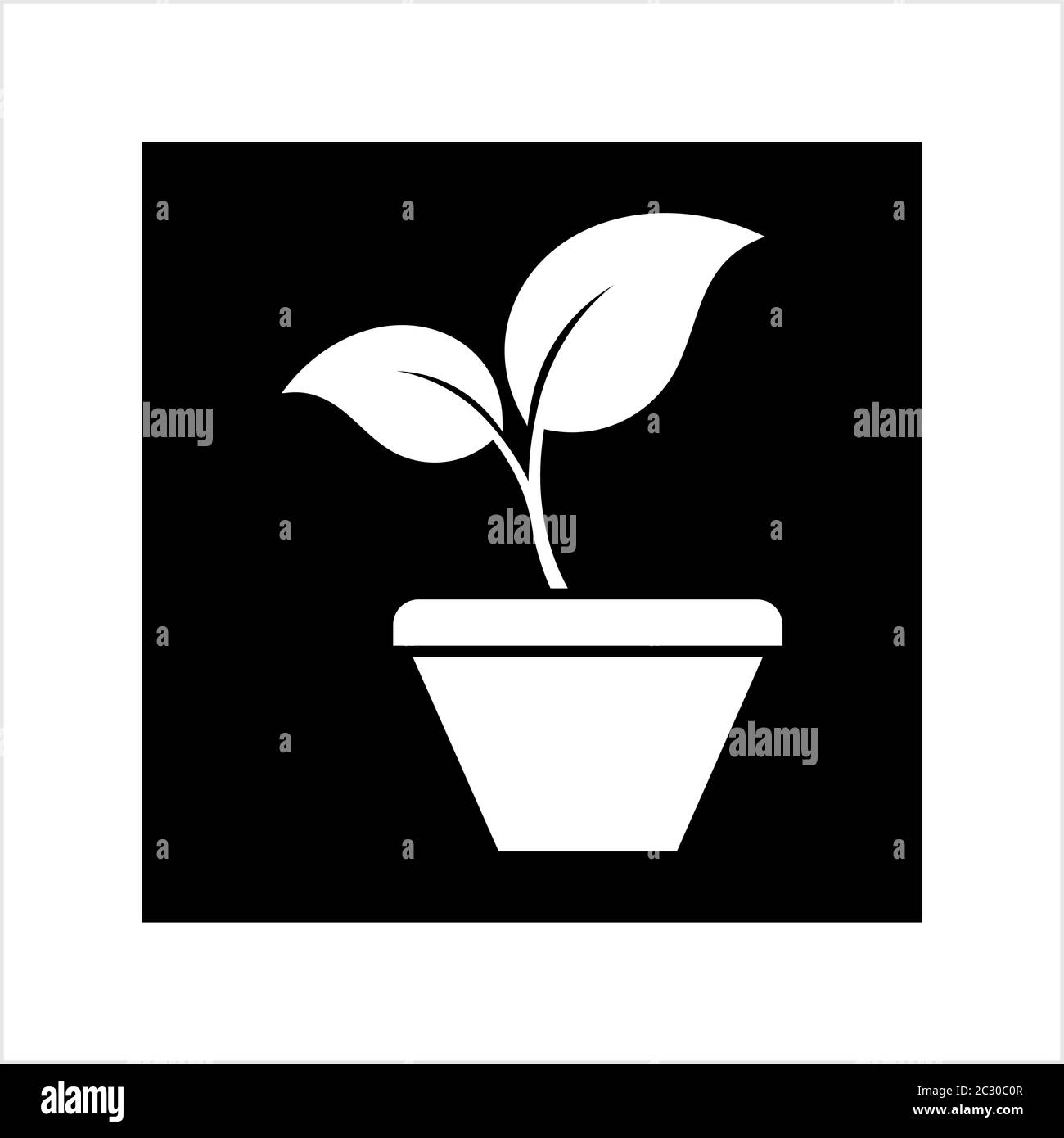 Plant Pot Icon Vector Art Illustration Stock Vector Image & Art - Alamy