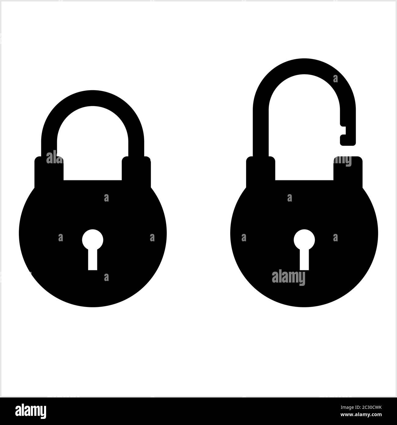 Lock Icon, Security Lock Vector Art Illustration Stock Vector Image ...