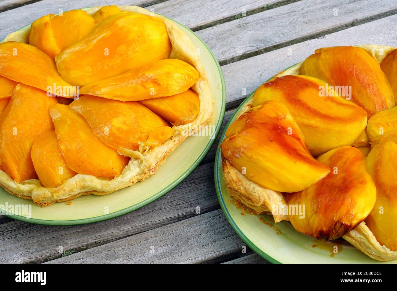A mango Tarte Tatin upside down cake Stock Photo Alamy