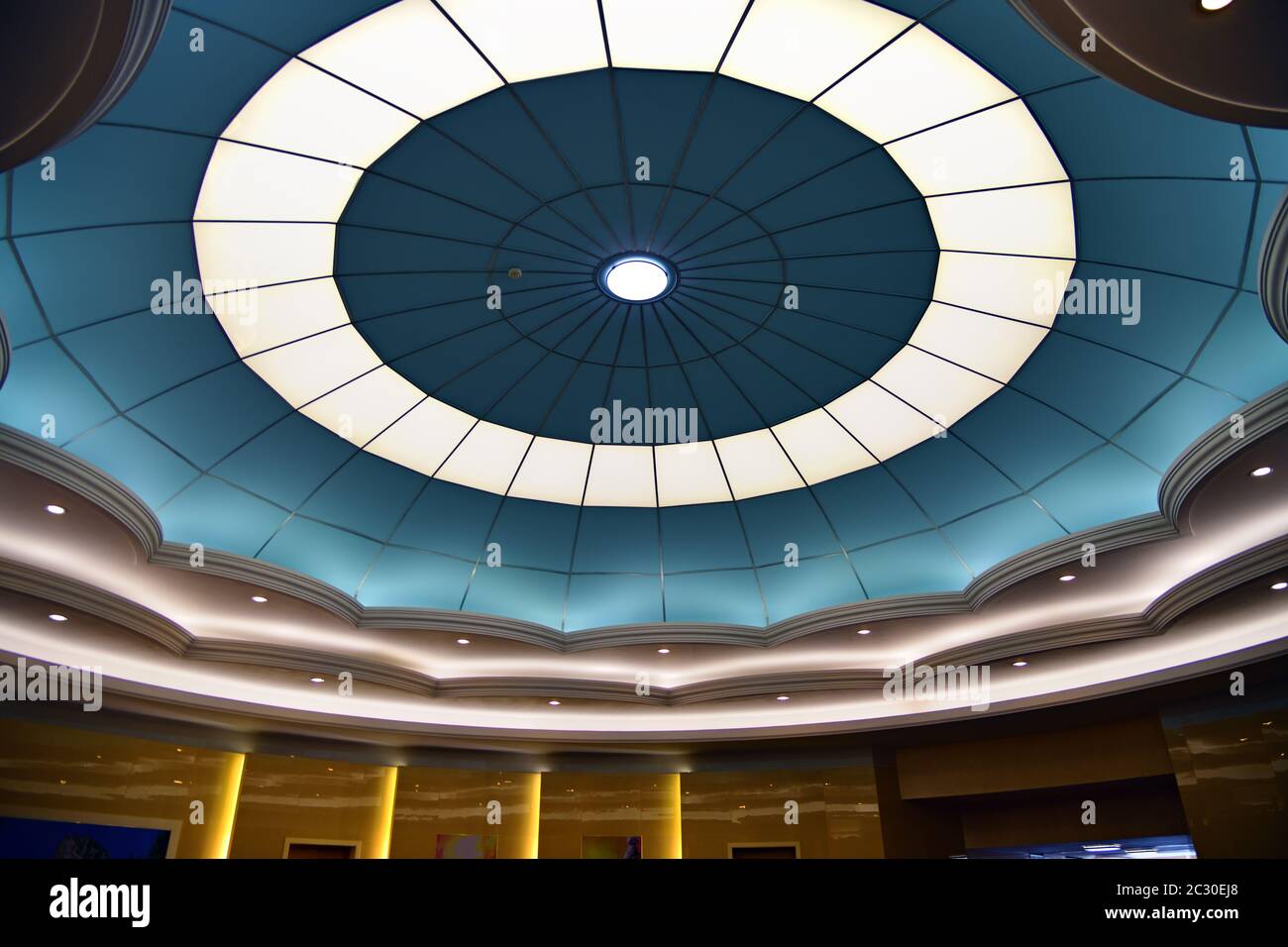 Pyongyang, North Korea - May 1, 2019:  Interior of the Kaeson subway station in Pyongyang Metro Stock Photo