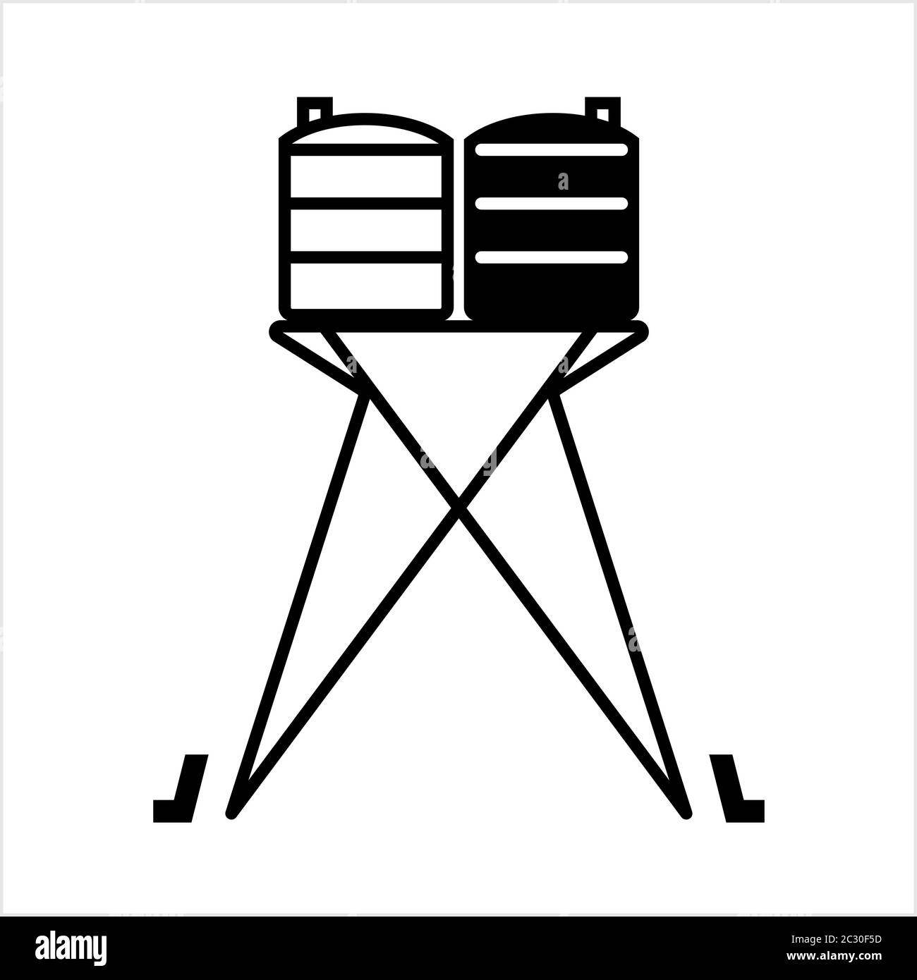 Water Tower Icon Vector Art Illustration Stock Vector Image & Art - Alamy