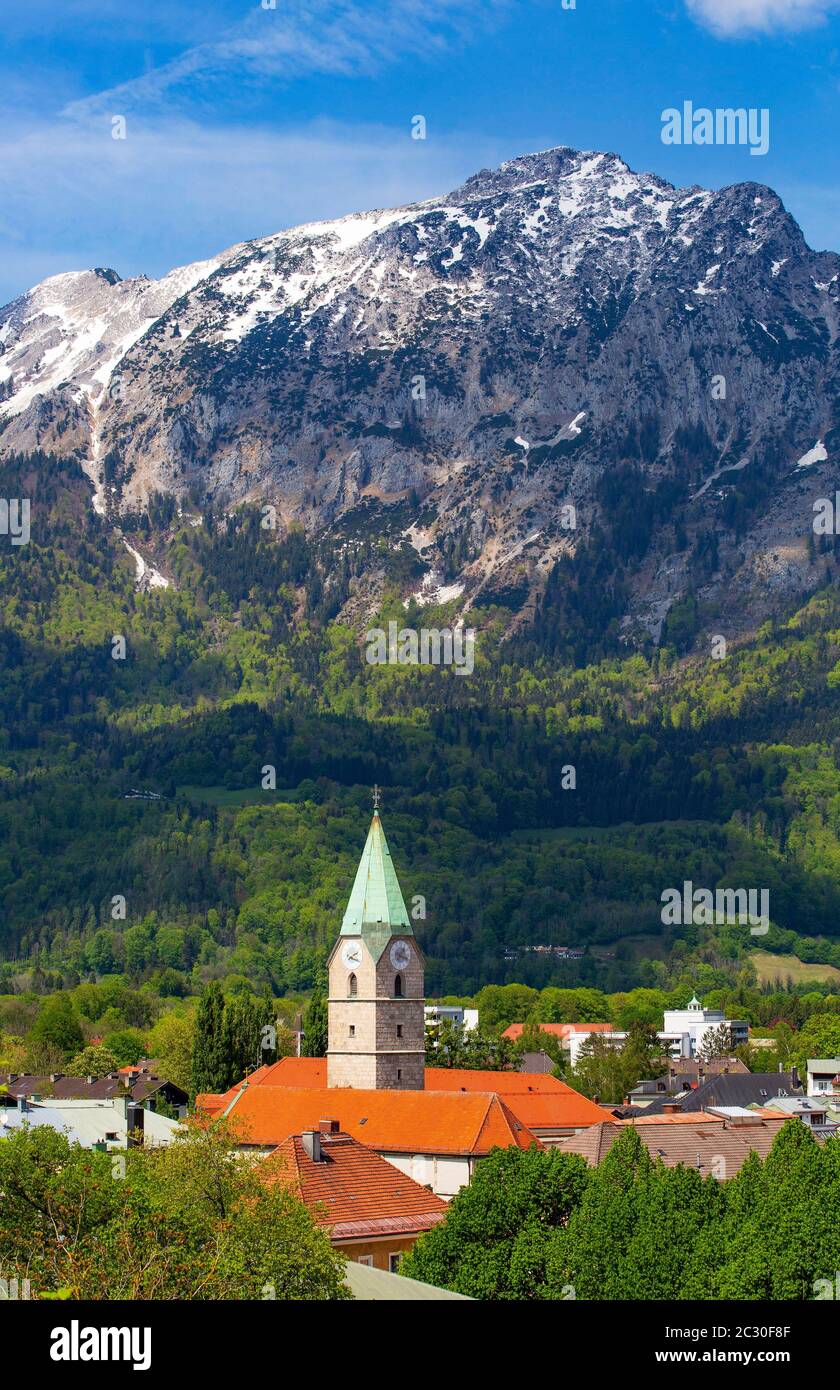 Carmelite Church, Bad Reichenhall, Berchtesgadner Land, Upper Bavaria, Bavaria, Germany Stock Photo