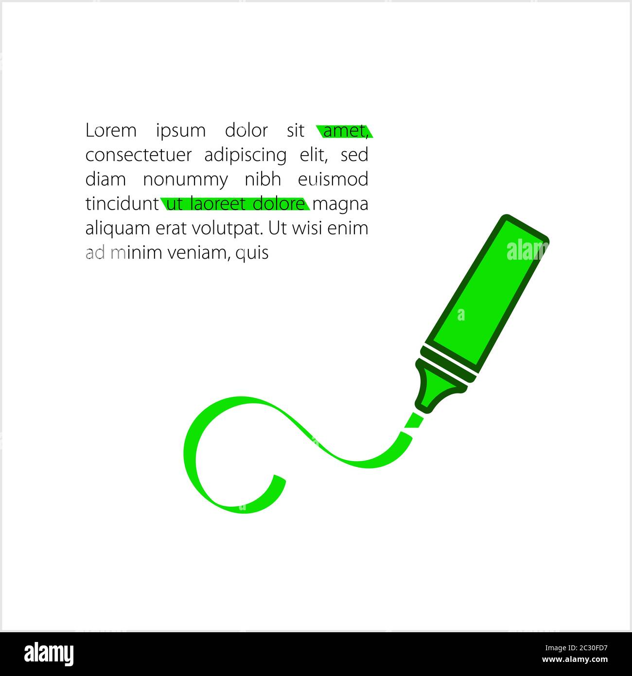 Highlighter Pen Icon Vector Art Illustration Stock Vector Image & Art Alamy