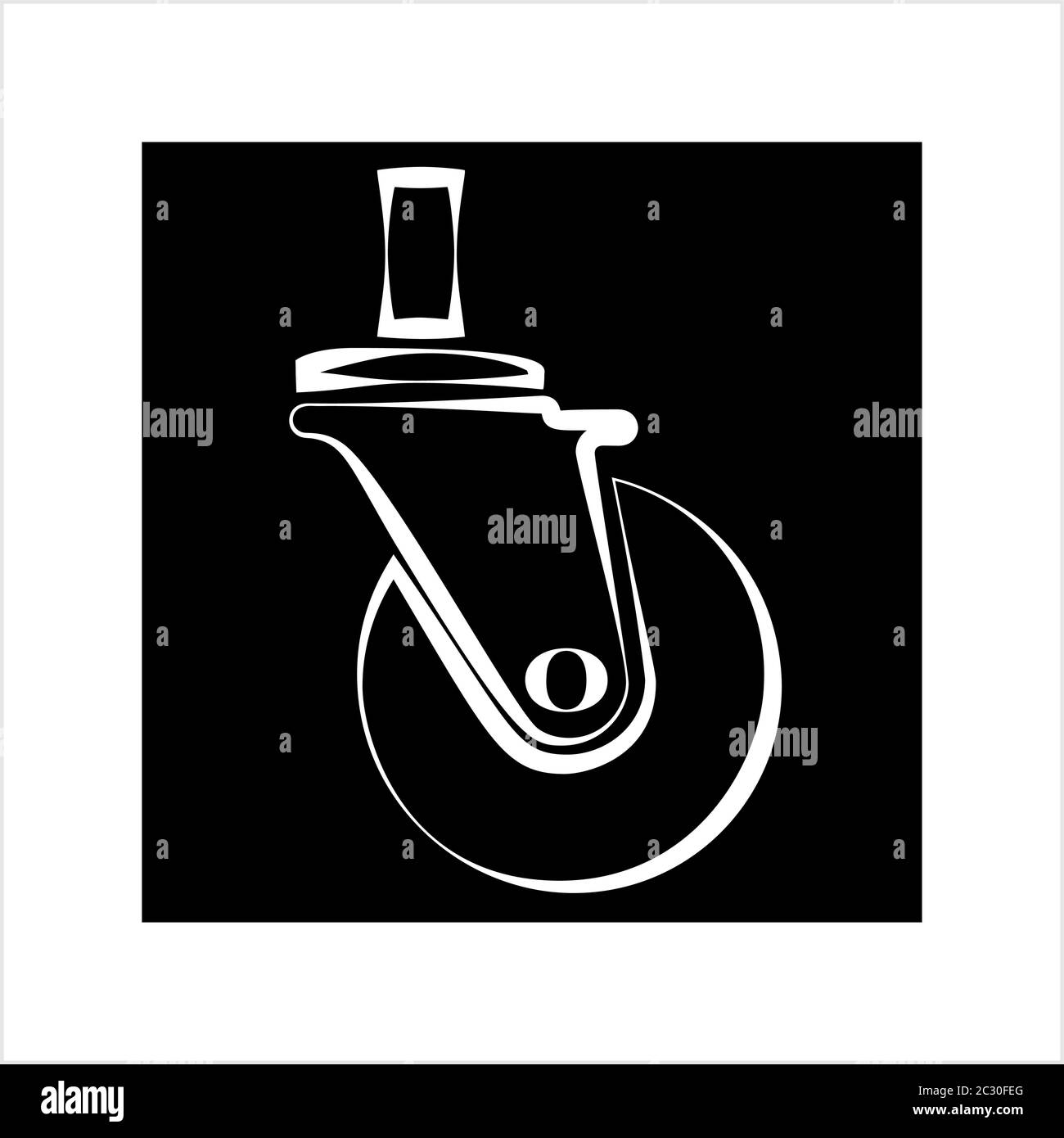 Caster Wheel Icon Vector Art Illustration Stock Vector Image & Art Alamy