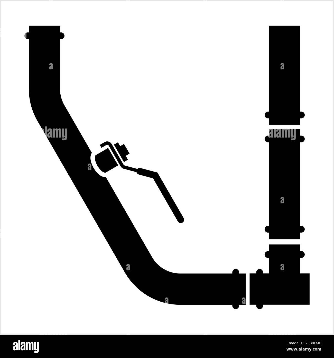 Pipe Icon, Pipe Fitting Icon Vector Art Illustration Stock Vector Image ...