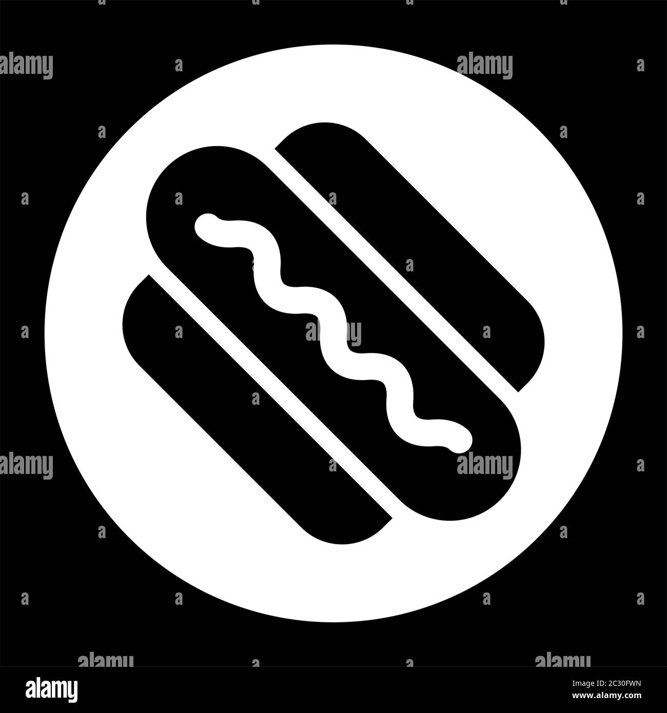 Hot Dog Icon Vector Art Illustration Stock Vector Image & Art - Alamy