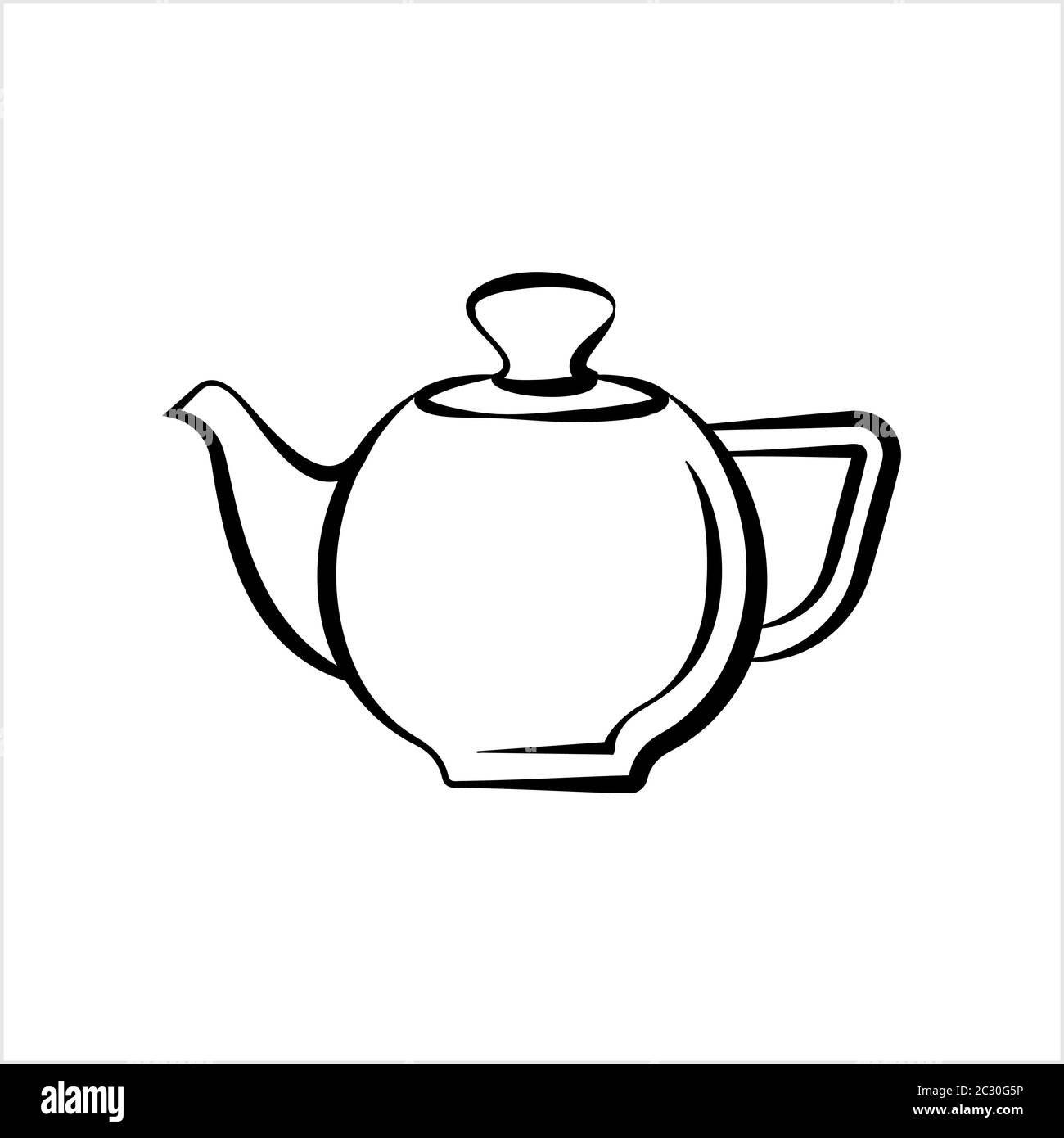 Teapot Icon, Tea Pot Icon Vector Art Illustration Stock Vector Image